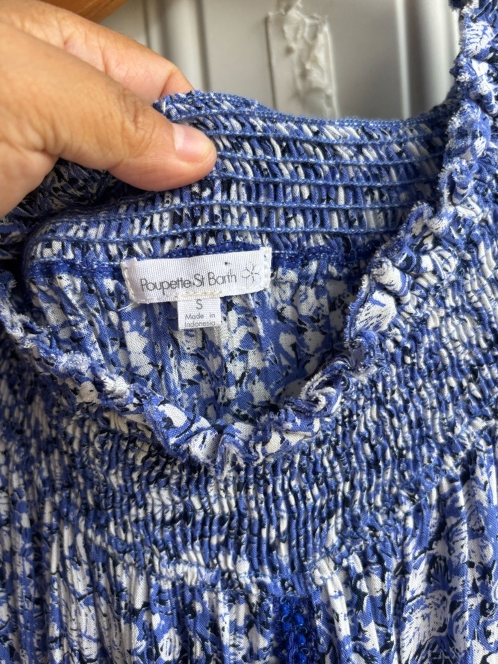 Poupette St. Barth Blue Floral Tiered Mini Skirt - Picture 5 of 8